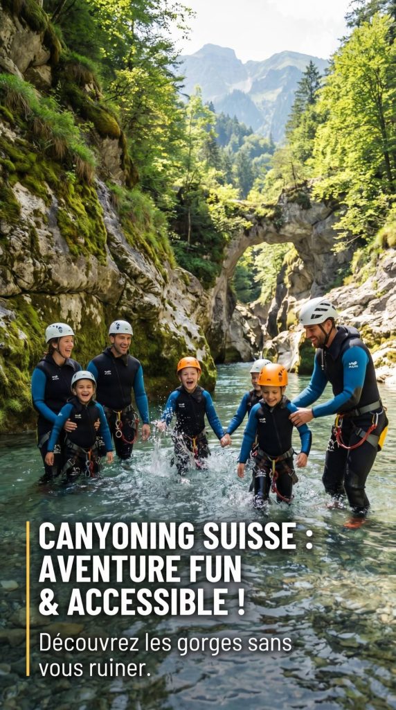 Canyoning Suisse pas cher : une aventure accessible, ludique et encadrée en toute sécurité Canyoning Suisse pas cher : une aventure accessible, ludique et encadrée en toute sécurité