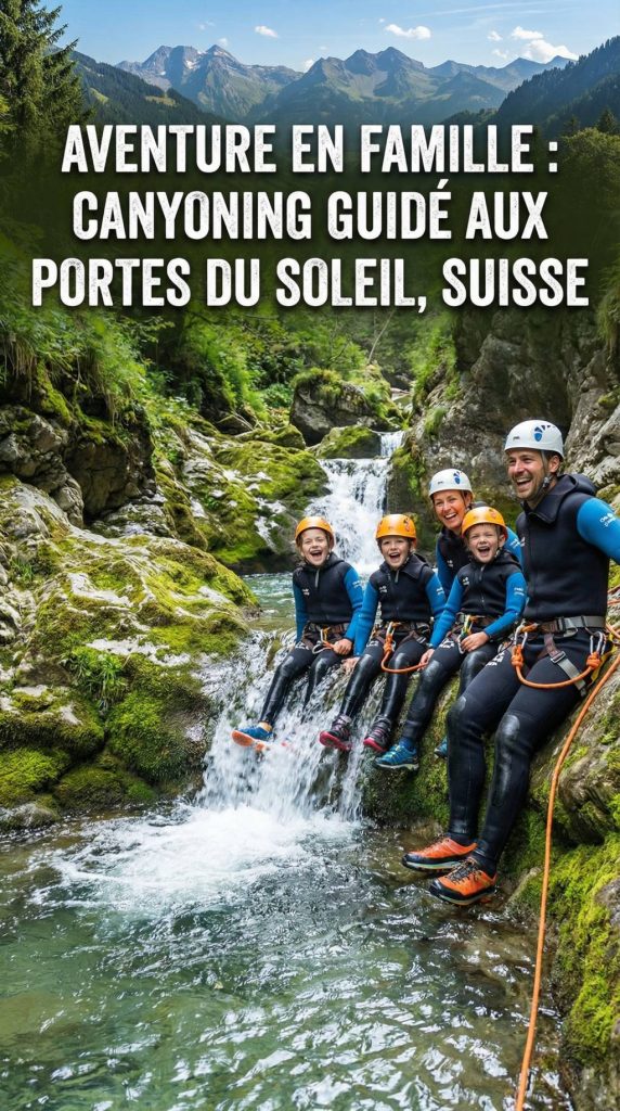Idée activité en famille dans les Portes du Soleil Suisse : le canyoning guidé Idée activité en famille dans les Portes du Soleil Suisse : le canyoning guidé