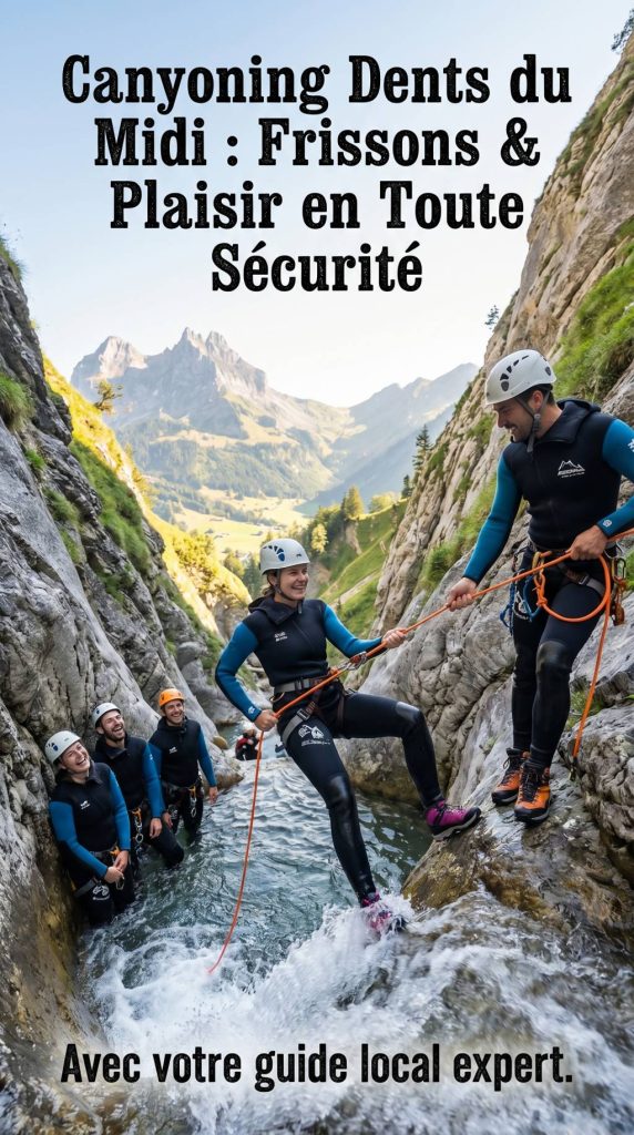 Canyoning Dents du Midi Suisse : sensations, fun et sécurité avec un guide local Canyoning Dents du Midi Suisse : sensations, fun et sécurité avec un guide local