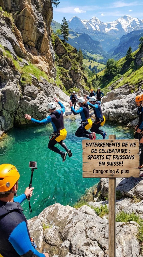 EVJF EVG en Suisse : idées activités sportives avec le canyoning pour faire le plein de sensations EVJF EVG en Suisse : idées activités sportives avec le canyoning pour faire le plein de sensations